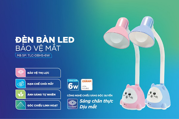 Nên mua đèn học ánh sáng vàng hay trắng để chống cận thị?